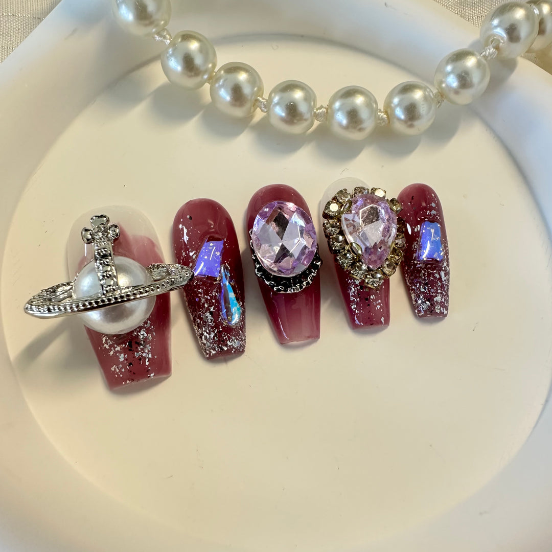 Press on nail - Galactic Royalty