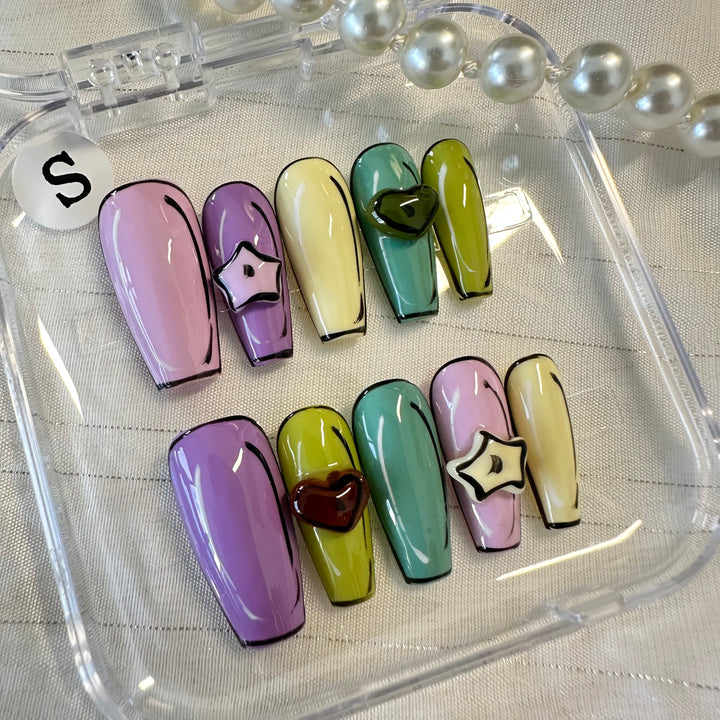 Press on nail - Pop Art