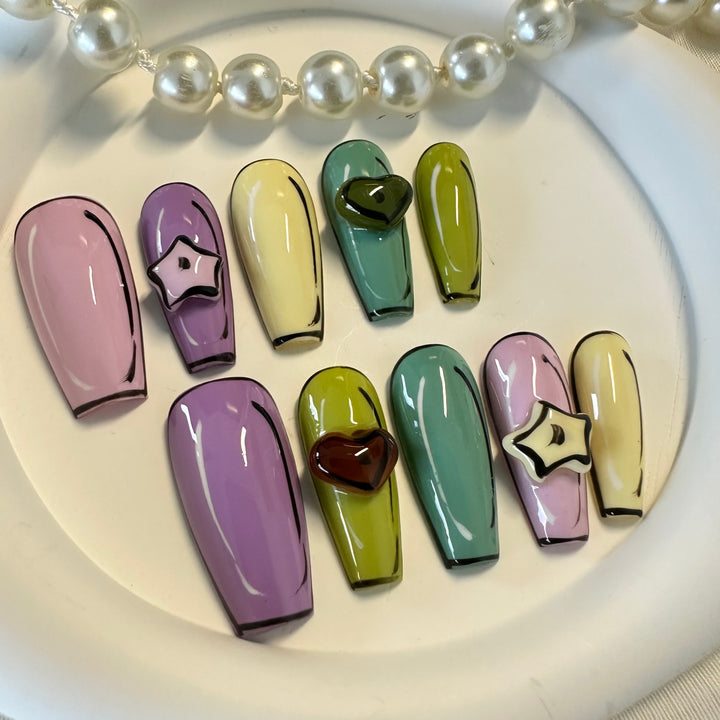 Press on nail - Pop Art