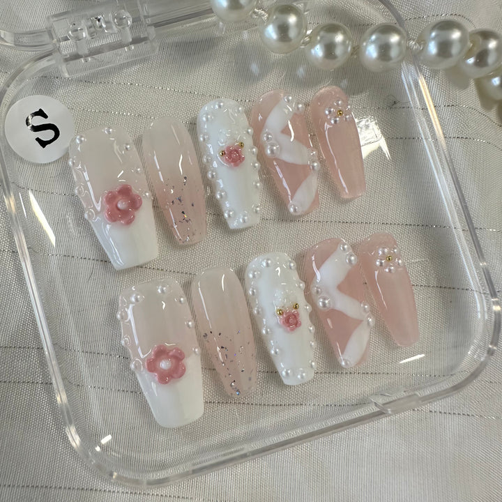 Press on nail - Rosy