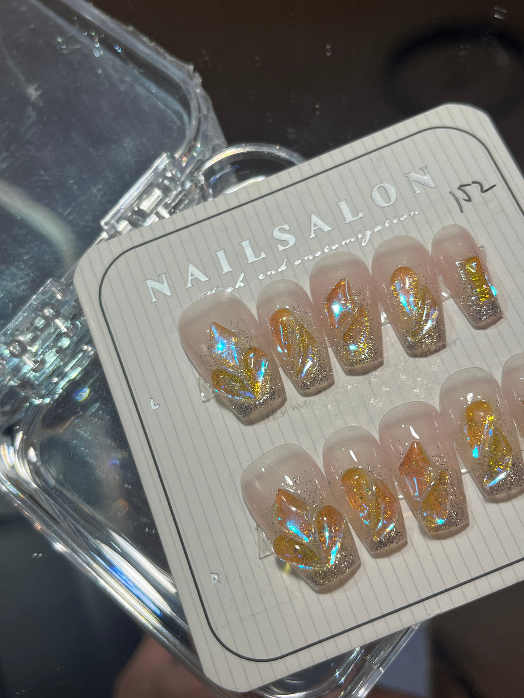 Press on nail - Glitter diamonds