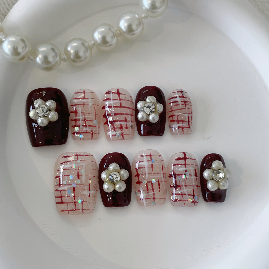 Press on nails - Floral Elegance