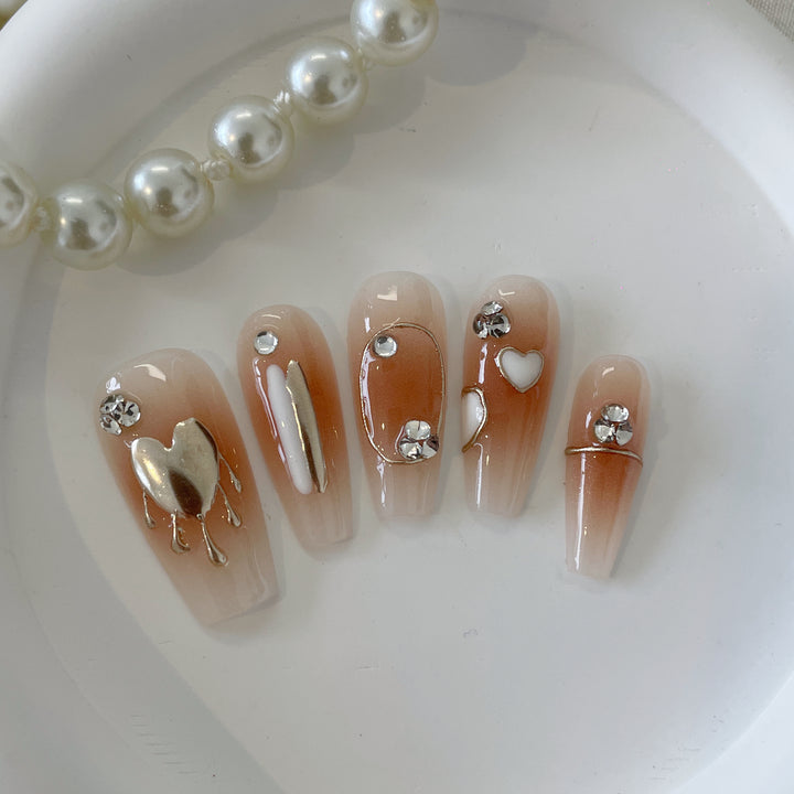 Press on nails - Blushing Heartbeat