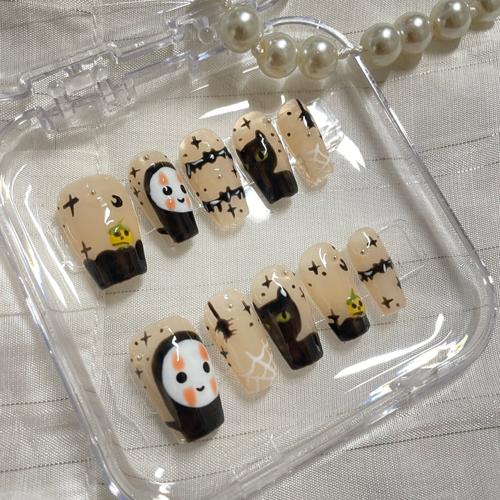 Press on nail - Kaonashi (Halloween Series)