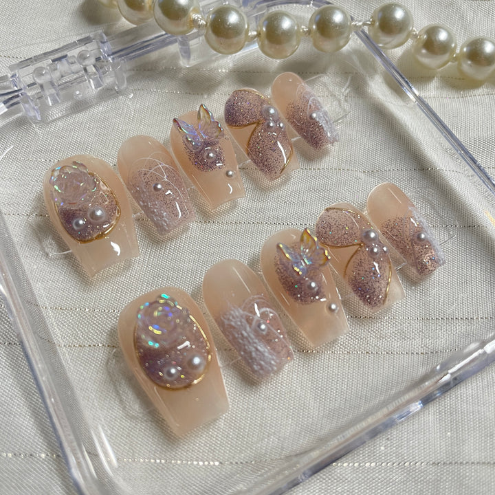 Press on nail - Ballet Butterfly