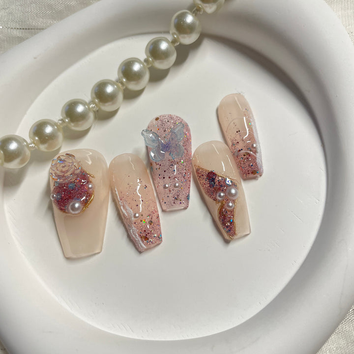 Press on nail - Ballet Butterfly