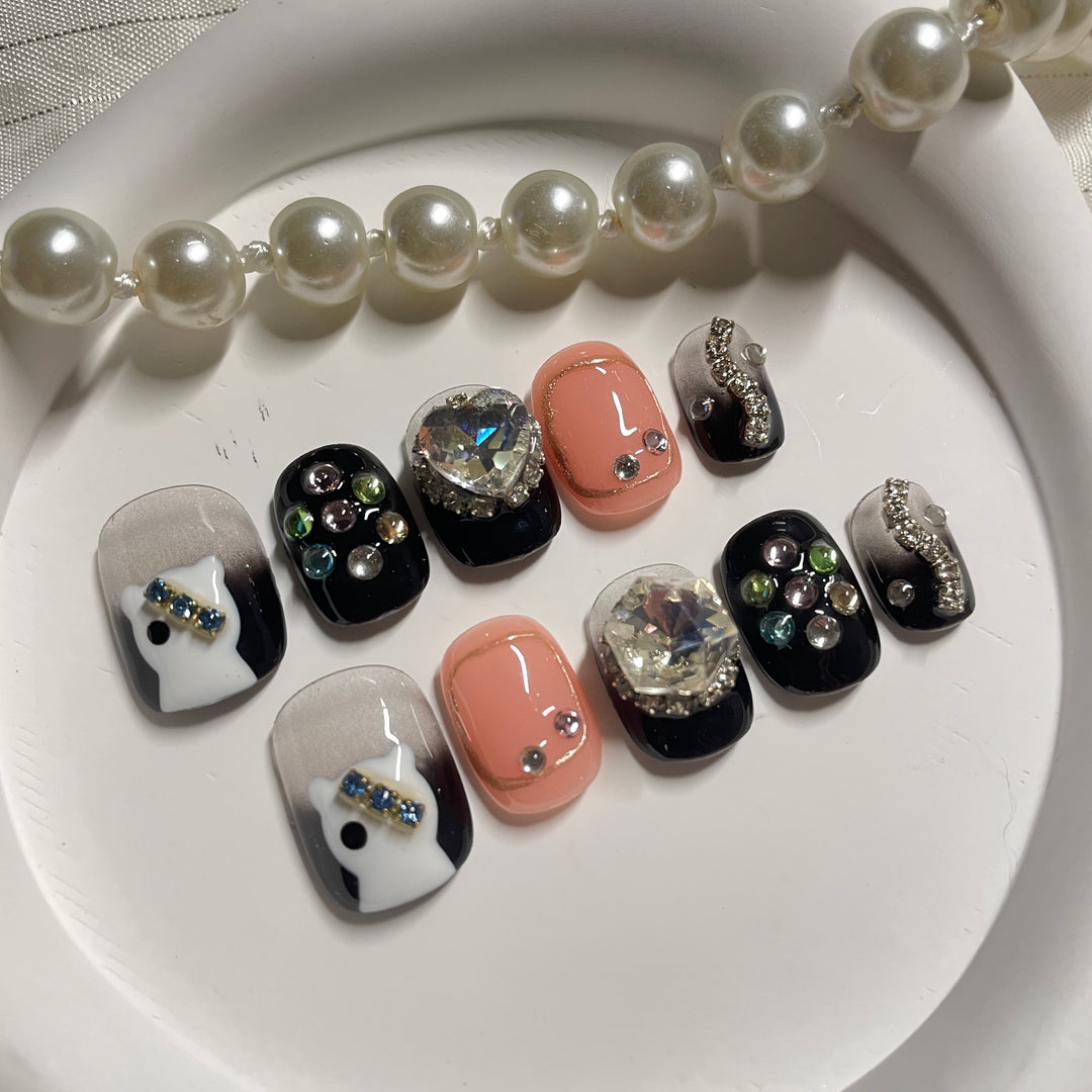 Press on nail - Shinny kitty