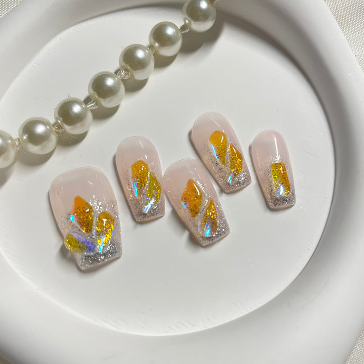 Press on nail - Glitter diamonds