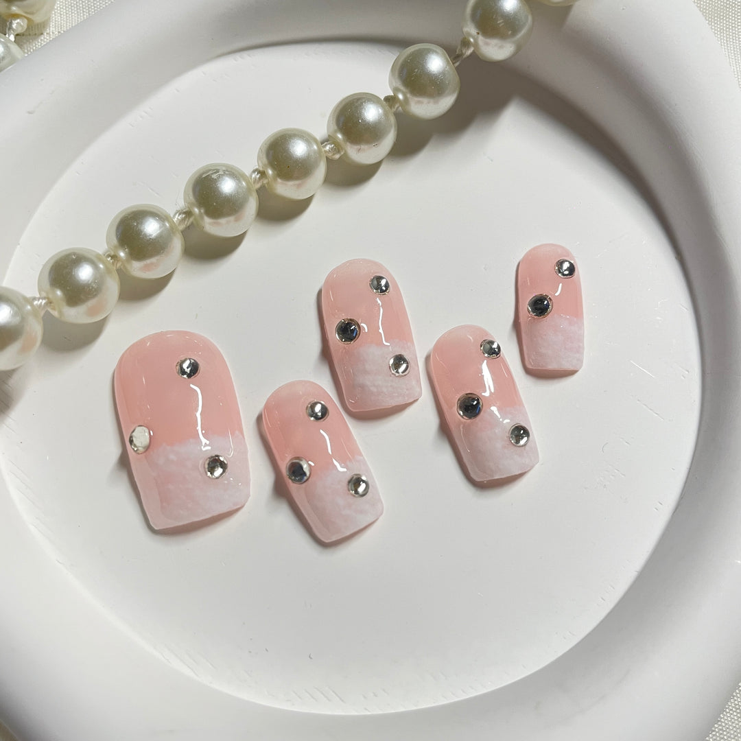 Press on nail - Blush Diamond