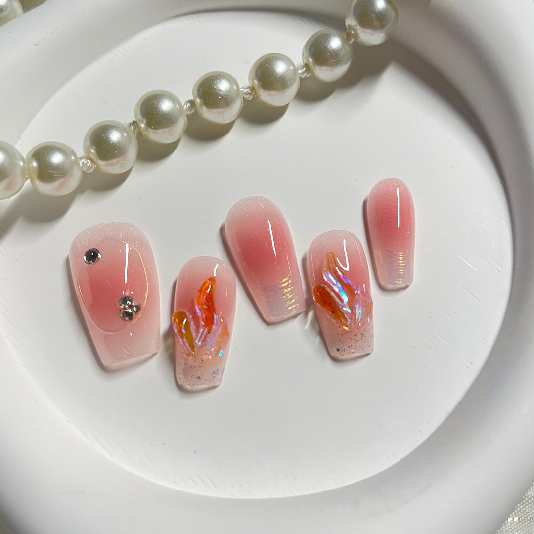Press on nail - Pink shine