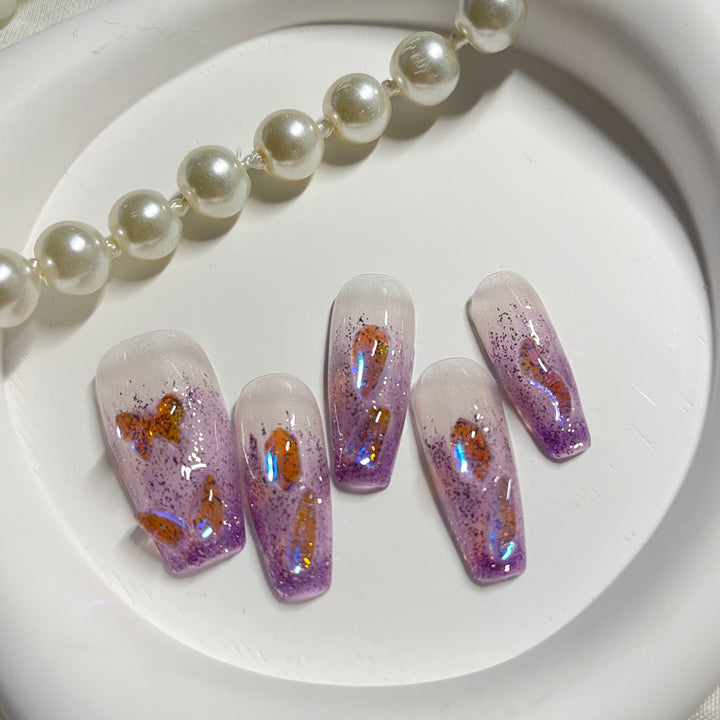 Press on nail - Iridescent Diamond