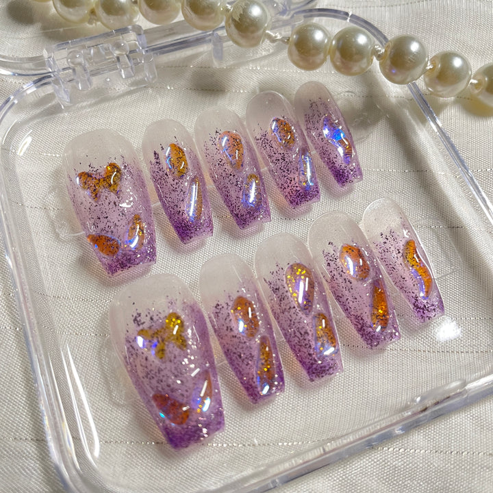 Press on nail - Iridescent Diamond