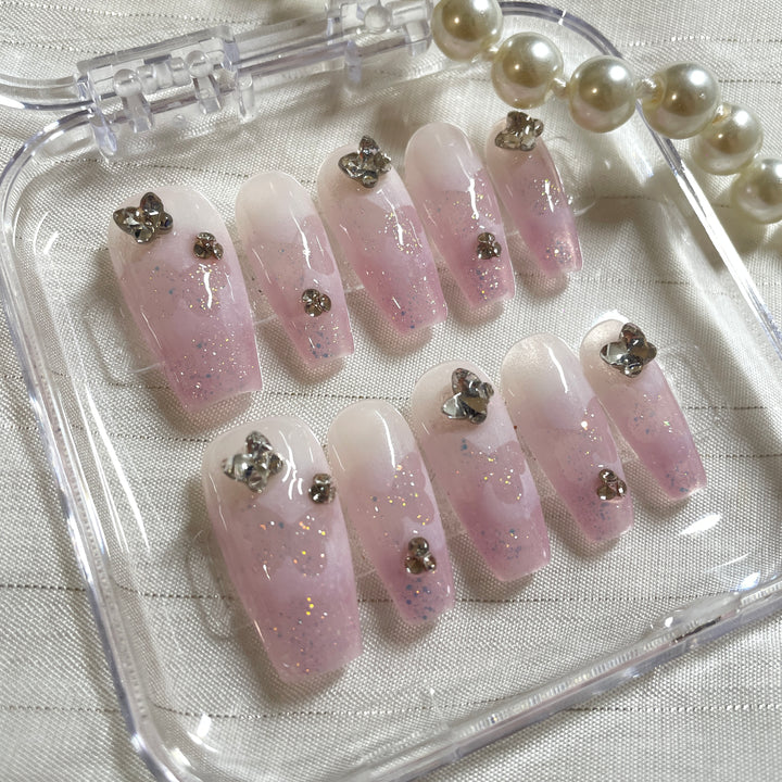 Press on nail - Glitter Butterfly
