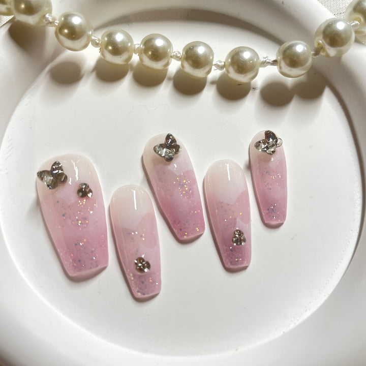 Press on nail - Glitter Butterfly